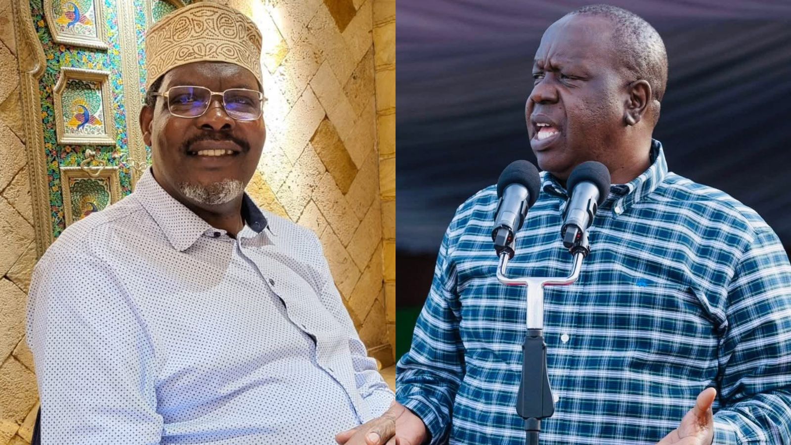 File image of Miguna Miguna and Fred Matiang'i