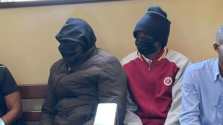 File image of two of six KWS officers accused of abducting Brian Odhiambo