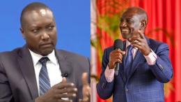 File image of Kathiani MP Robert Mbui and President William Ruto