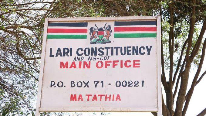 File image of Lari NG-CDF office signage