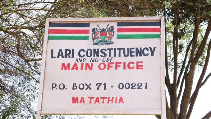 File image of Lari NG-CDF office signage