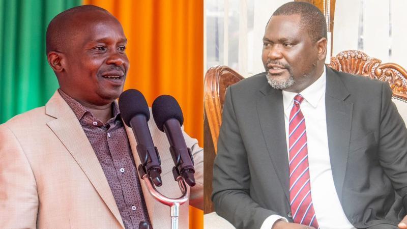 File image of Kithure Kindiki and Geoffrey Ruku