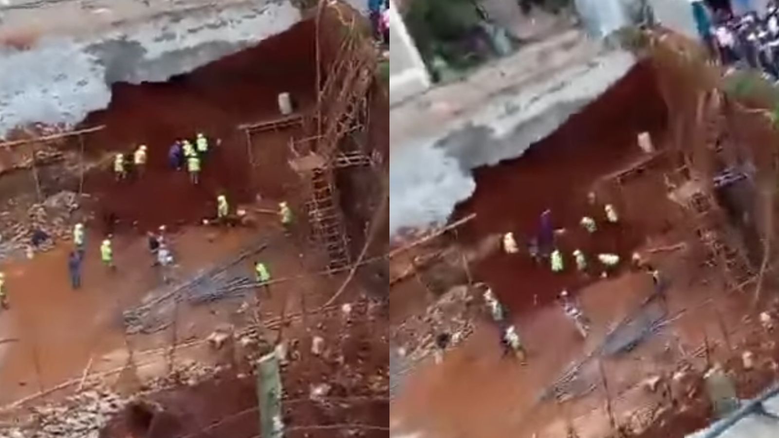 File image of the collapsed Parklands wall