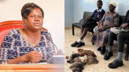 A photo collage of Governor Gladys Wanga, the grandmother and her grandchildren