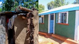 File image of the widow's old house and new house