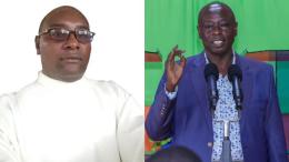 File image of Father John Maina and former Deputy President Rigathi Gachagua