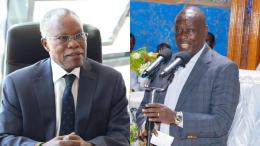 File image of NCIC Chairman Samuel Kobia and former Deputy President Rigathi Gachagua