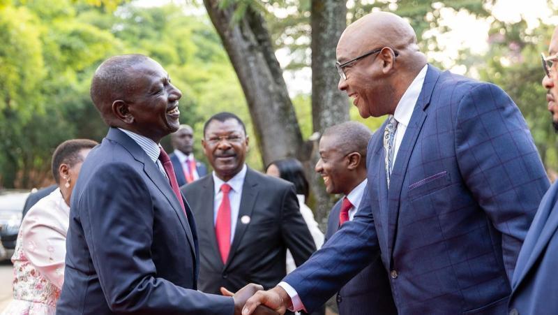 File image of President William Ruto and American pastor Rickey Bolden