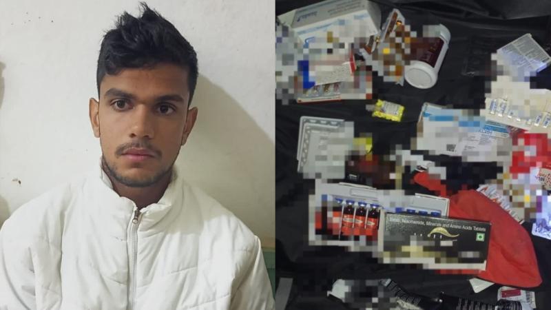 File image of the suspect and pharmaceutical products