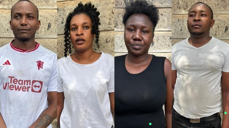 File image of four of the five suspects