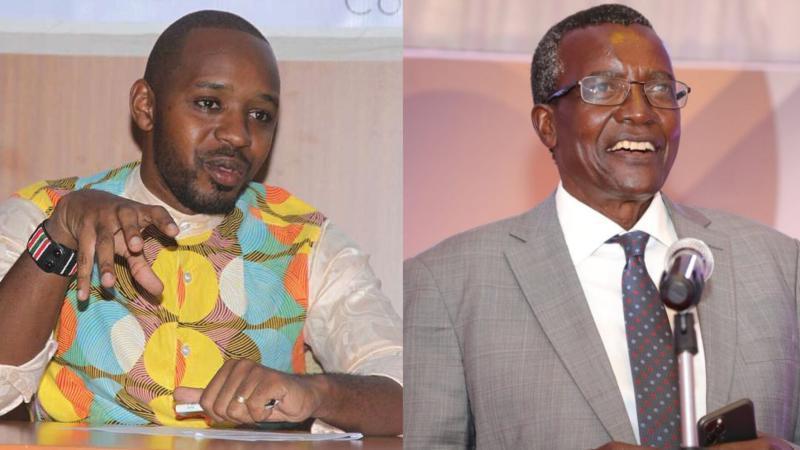 File image of Boniface Mwangi and former Chief Justice David Maraga