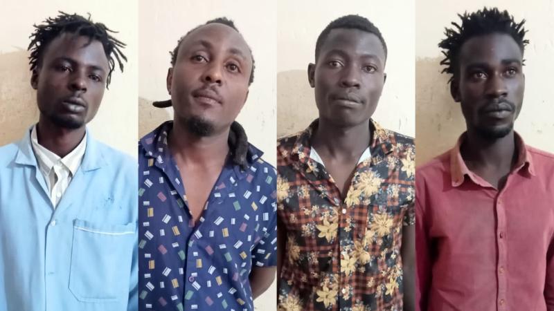 File image of four of the fourteen suspects