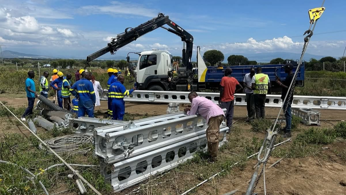 File image of Kenya Power engineers at work