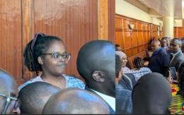 Rose Njeri at the Milimani Law Courts.