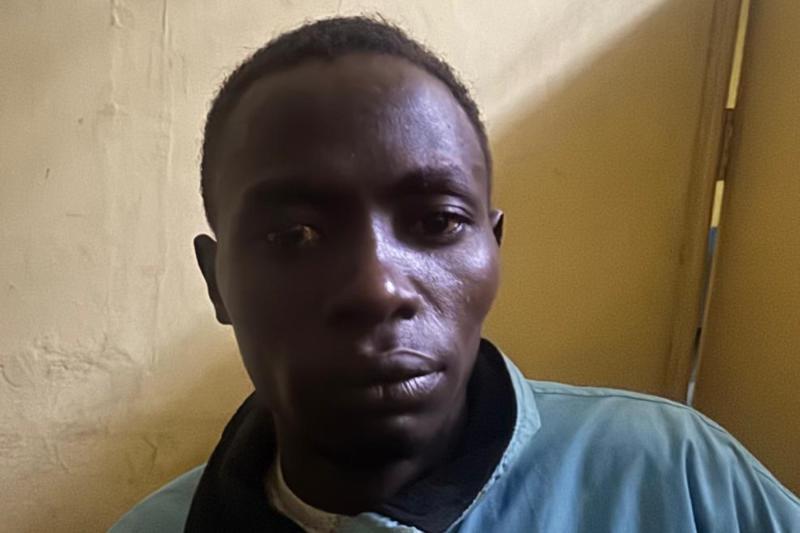 File image of a suspect arrested in Nakuru.