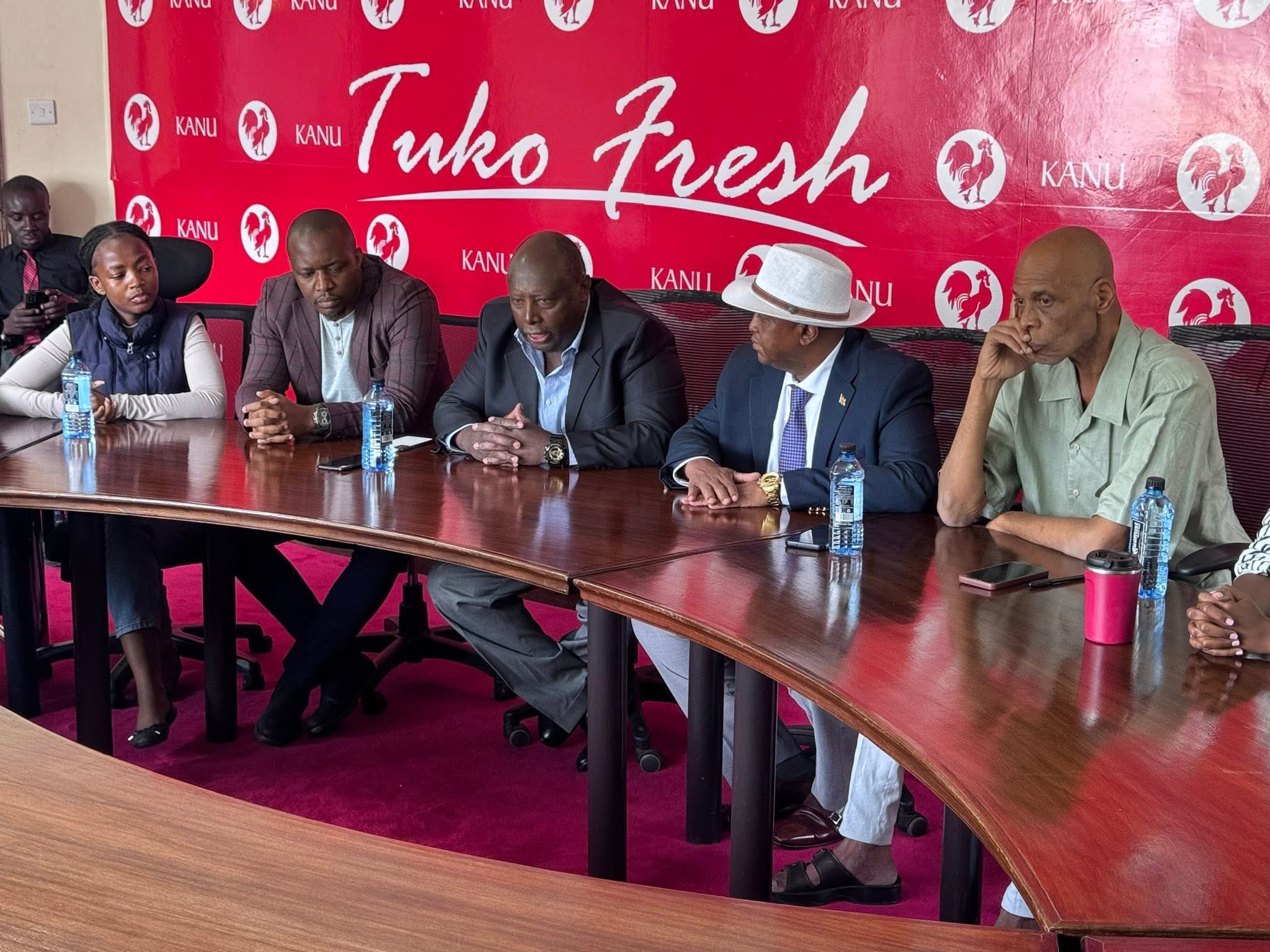 File image of Tony Gachoka and other KANU leaders.