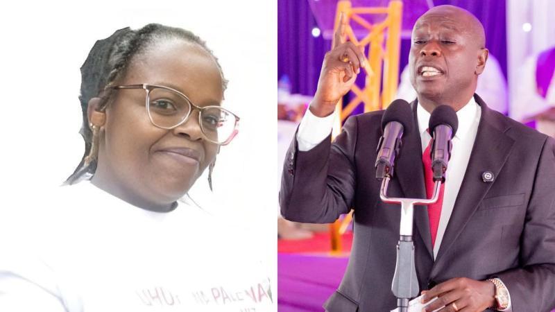 File image of Rose Njeri and former Deputy President Rigathi Gachagua