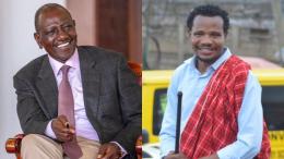 File image of President William Ruto and Mumias East MP Peter Salasya