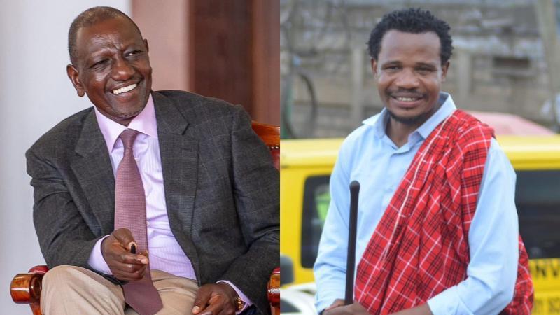 File image of President William Ruto and Mumias East MP Peter Salasya