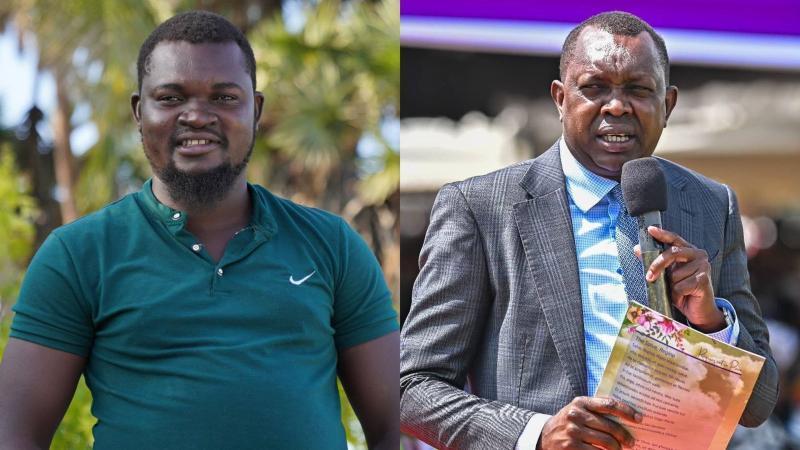 File image of Albert Ojwang and Kapseret MP Oscar Sudi