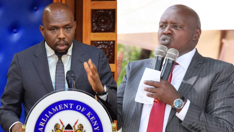 File image of Interior CS Kipchumba Murkomen and Nandi Senator Samson Cherargei