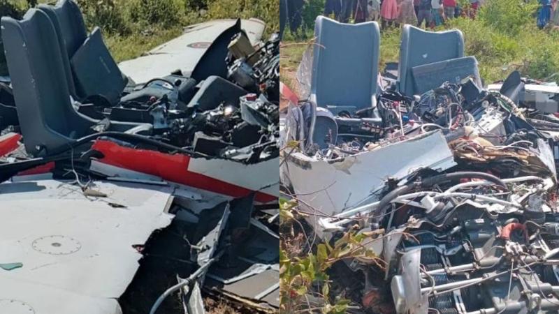 A crashed KDF airplane