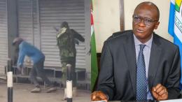File image of the shooting incident and DG for Health Patrick Amoth