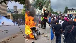 File image of protests in Tuesday