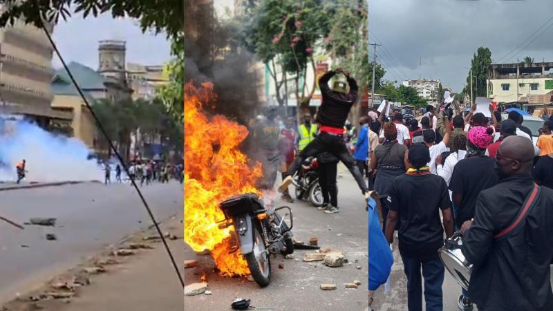 File image of protests in Tuesday
