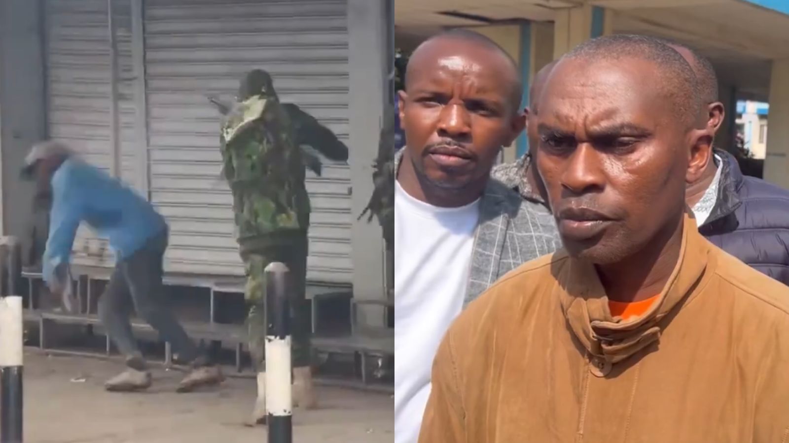 File image of the shooting incident involving Boniface Kariuki and Boniface's father Jonah Nyambura
