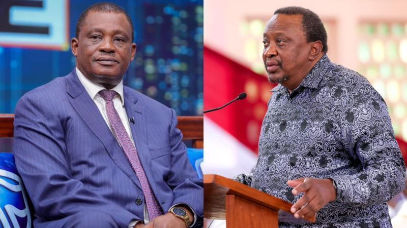 File image of Justin Muturi and former President Uhuru Kenyatta