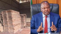 File image of the looted NCPB depot and Agriculture Cabinet Secretary Mutahi Kagwe
