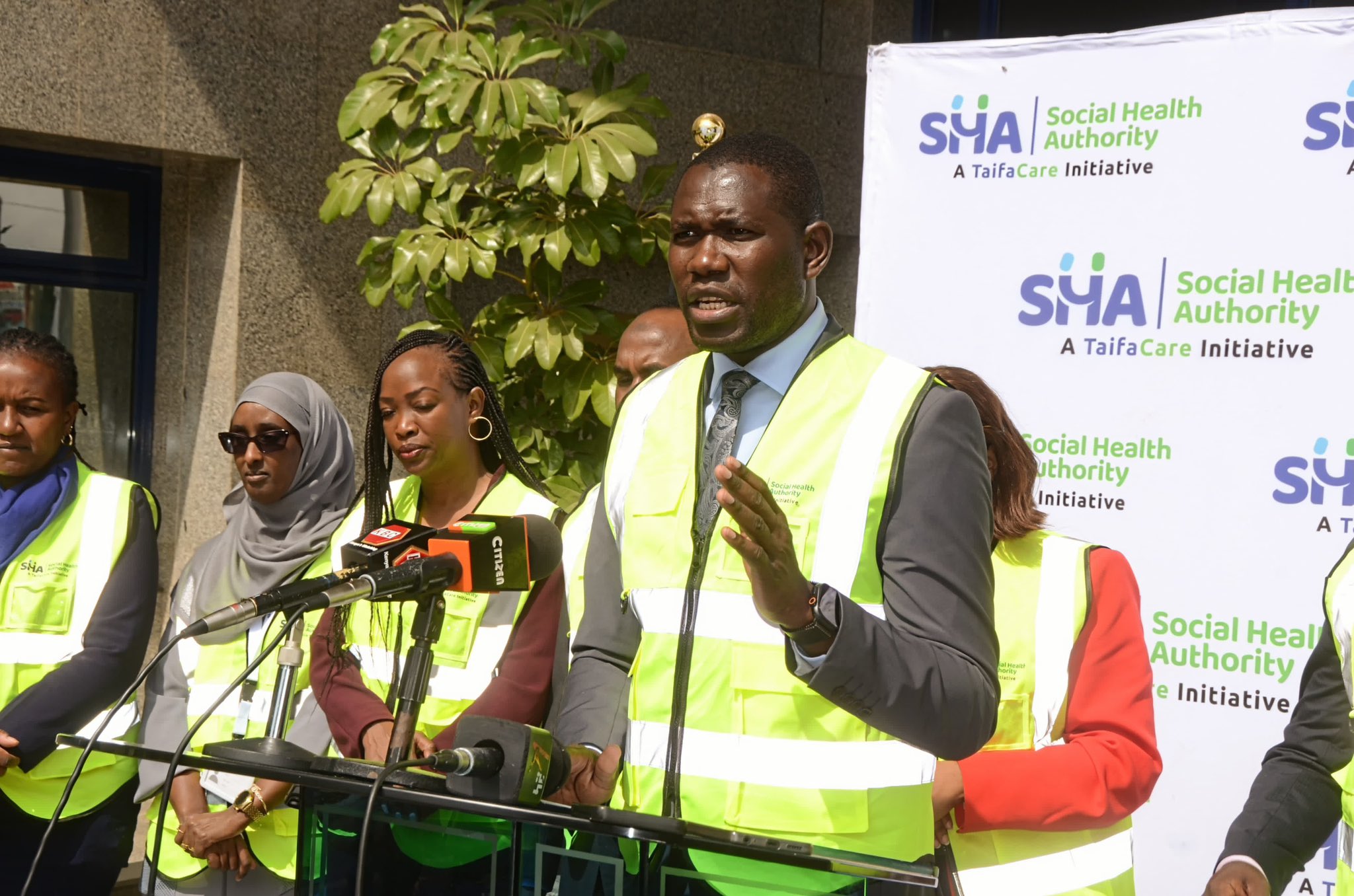 PS Ouma Oluga addressing the media on June 23, 2024.