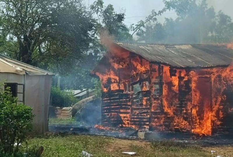 Mawego Police Station in Homa Bay set on fire.