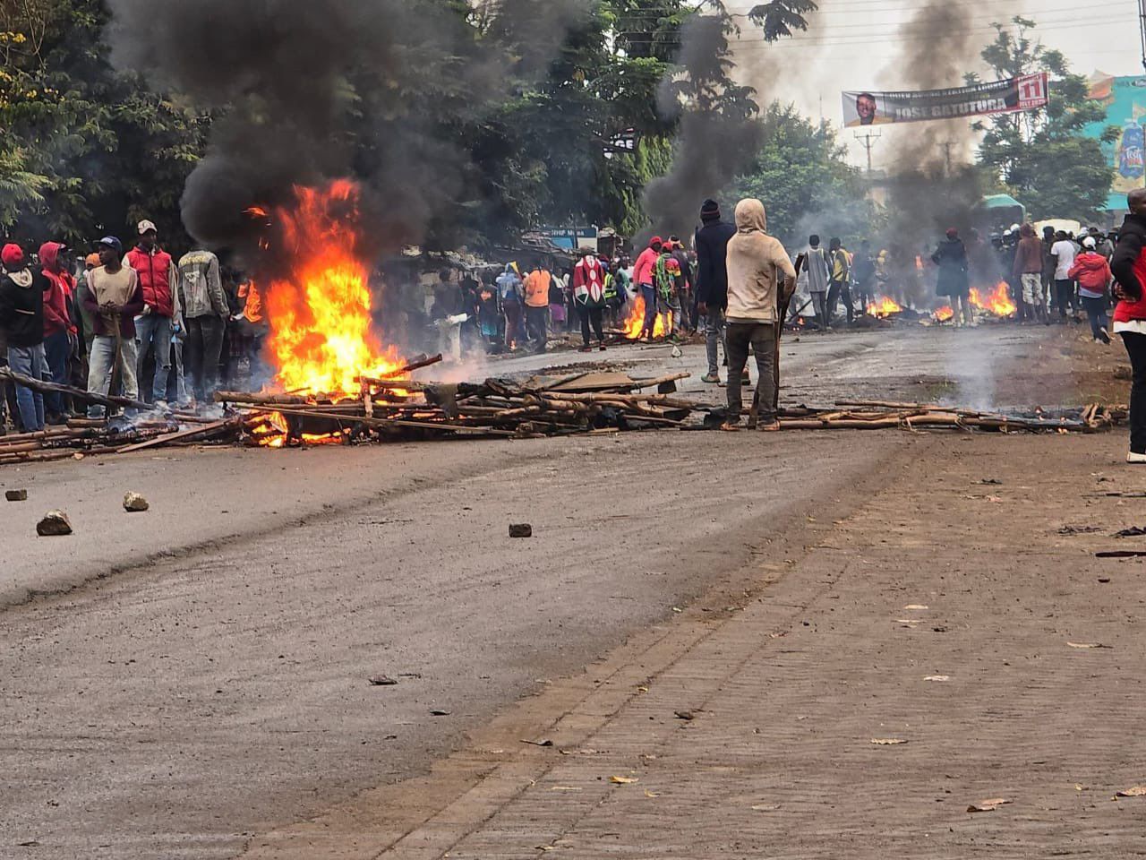 File image of Saba Saba protests in Nyeri County.