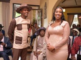 Trans Nzoia Senator Allan Chesang and Chanelle Kittony