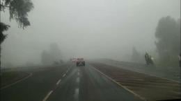 File image of fog along the Nairobi-Nakuru highway.