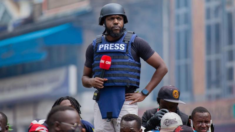 File image of CNN International Correspondent Larry Madowo