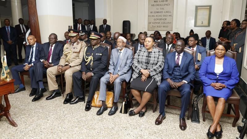 File image of newly appointed members and top police bosses at the swearing-in ceremony at the Supreme Court