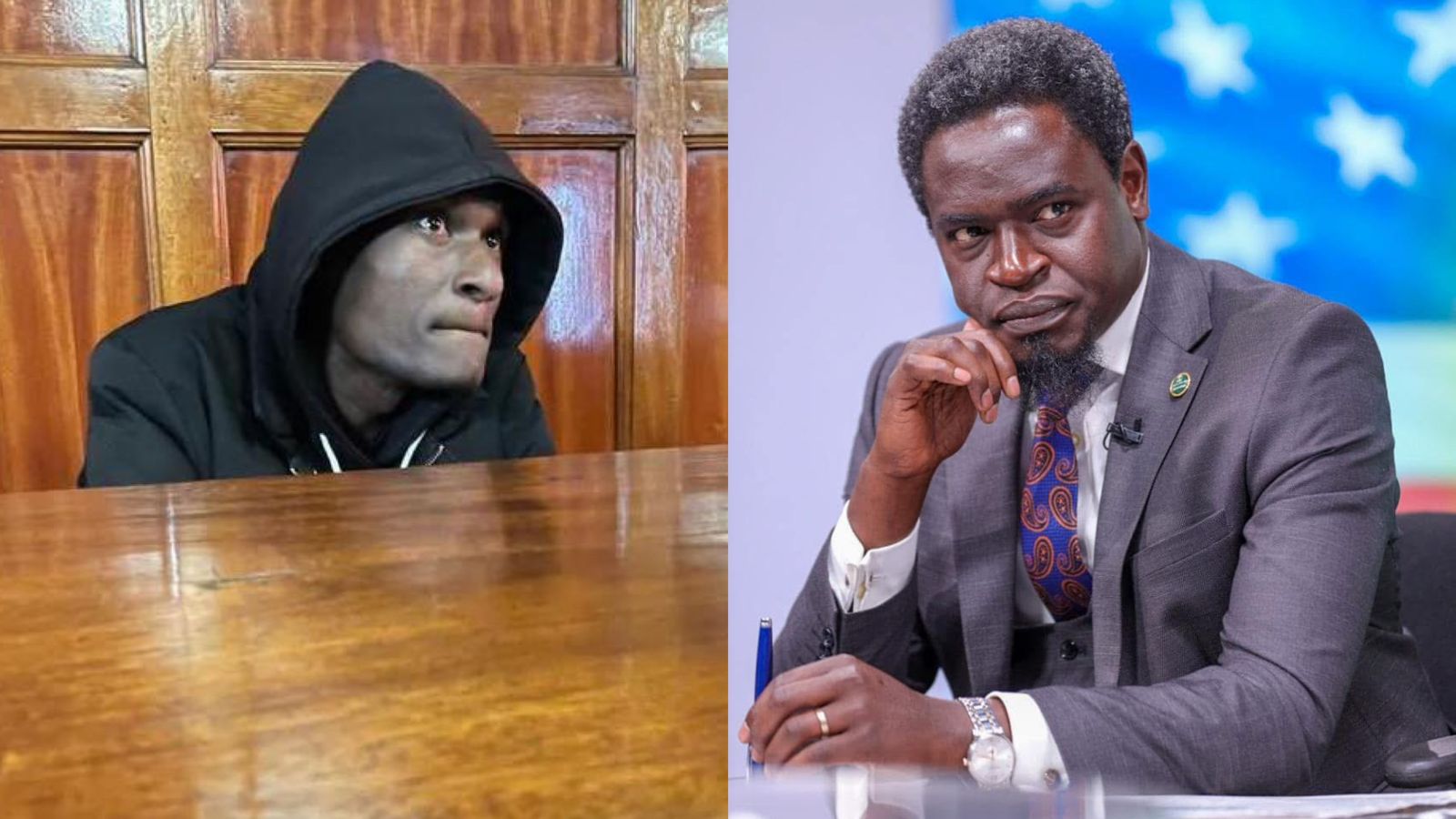 File image of police officer Klinzy Barasa and lawyer Nelson Havi