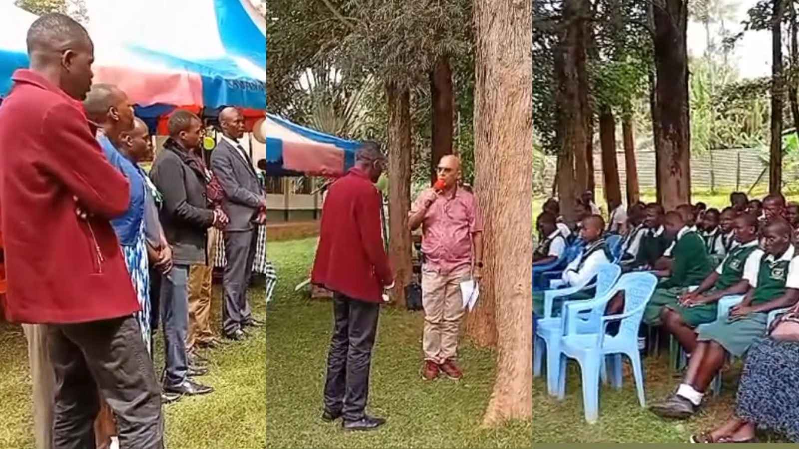 File image of Kisumu East MP Shakeel Shabir scolding teachers