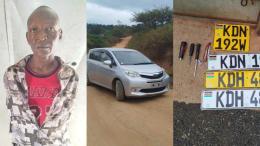 File image of the suspect, the recovered vehicle and recovered items