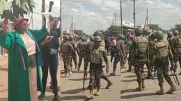 File image of protests in Nanyuki Town