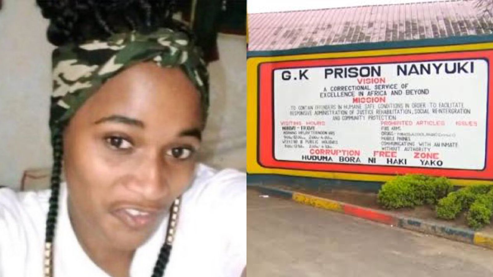 File image of Juliet Wangai and the Nanyuki Prison