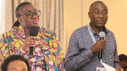 File image of former Nominated Senator Gloria Orwoba and Senate Clerk Jeremiah Nyegenye