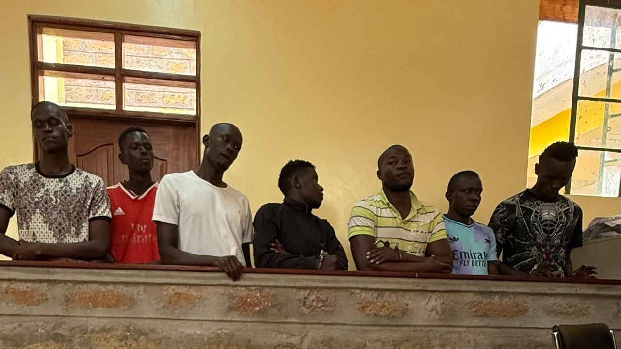 File image of the suspects in court