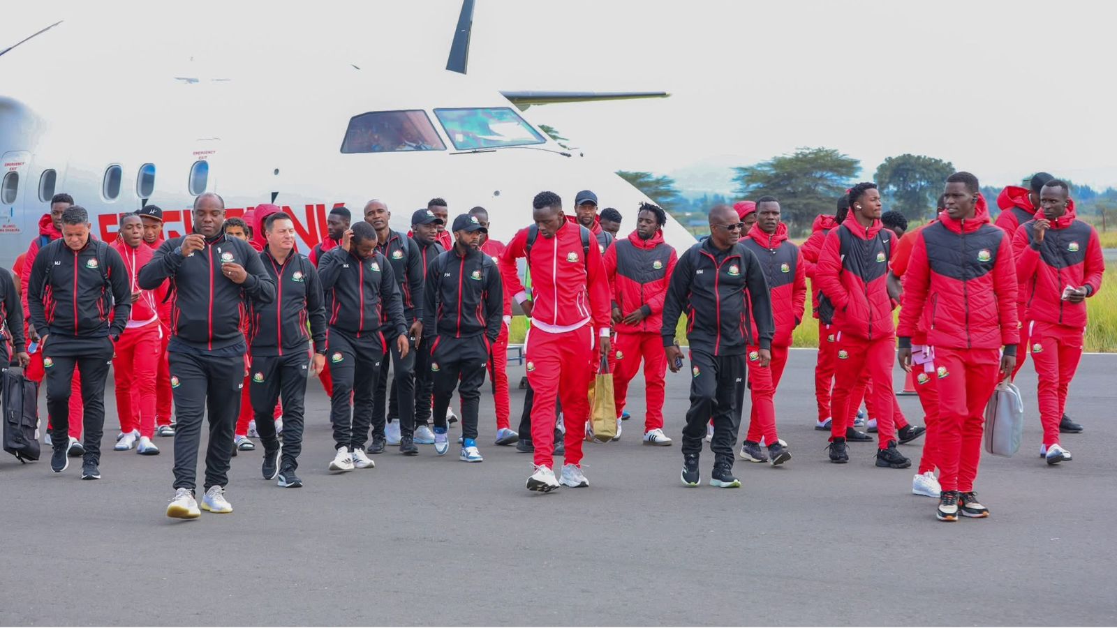 File image of Harambee Stars players in Arusha, Tanzania