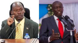File image of ICT CS William Kabogo and former Deputy President Rigathi Gachagua