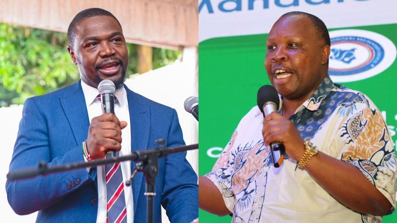 File image of KMPDU Secretary General Davji Atellah and KMPDC CEO Daniel Kariuki