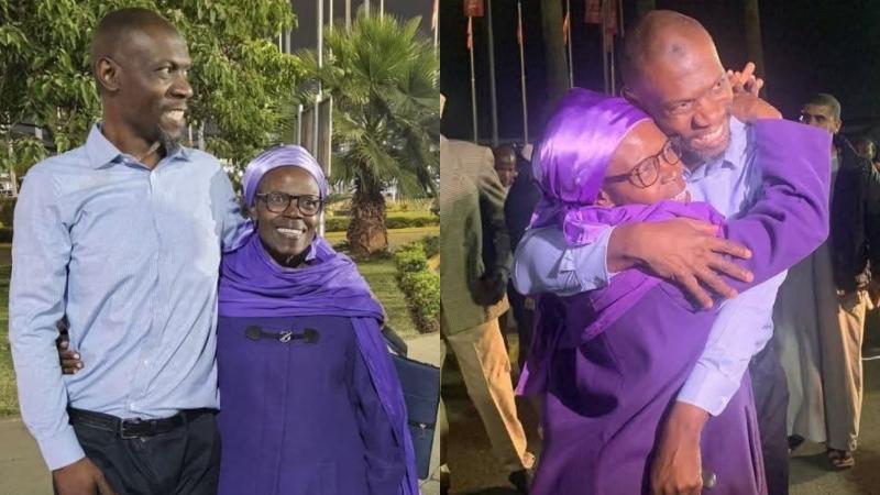File image of Stephen Munyakho and his mother, Dorothy Kweyu